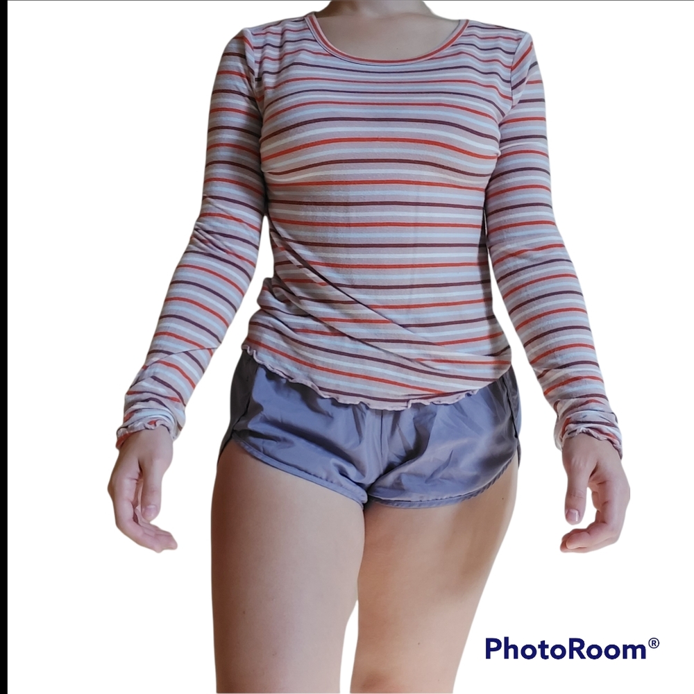 Pinkie Long Sleeve Striped Tee